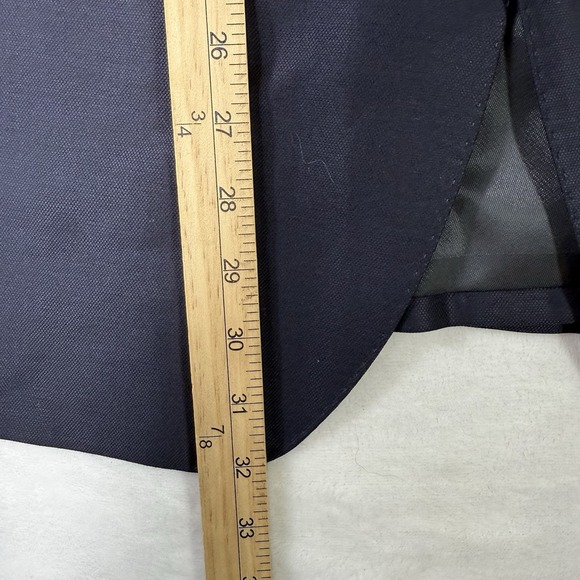 Banana Republic Blazer Mens 46R Reda Flexo Slim Fit Hopsack Navy Blue - Picture 11 of 15